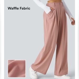 HALARA Women's Wide Leg Pants in Dusty Pink